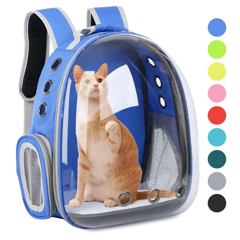 Pet Bag Backpack, Breathable Portable Travel Transparent Bag for Pets