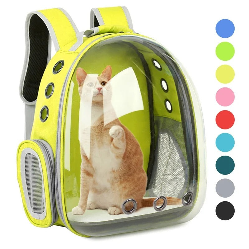 Pet Bag Backpack, Breathable Portable Travel Transparent Bag for Pets
