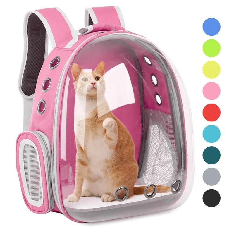 Pet Bag Backpack, Breathable Portable Travel Transparent Bag for Pets