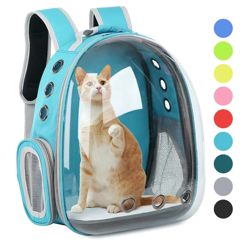 Pet Bag Backpack, Breathable Portable Travel Transparent Bag for Pets
