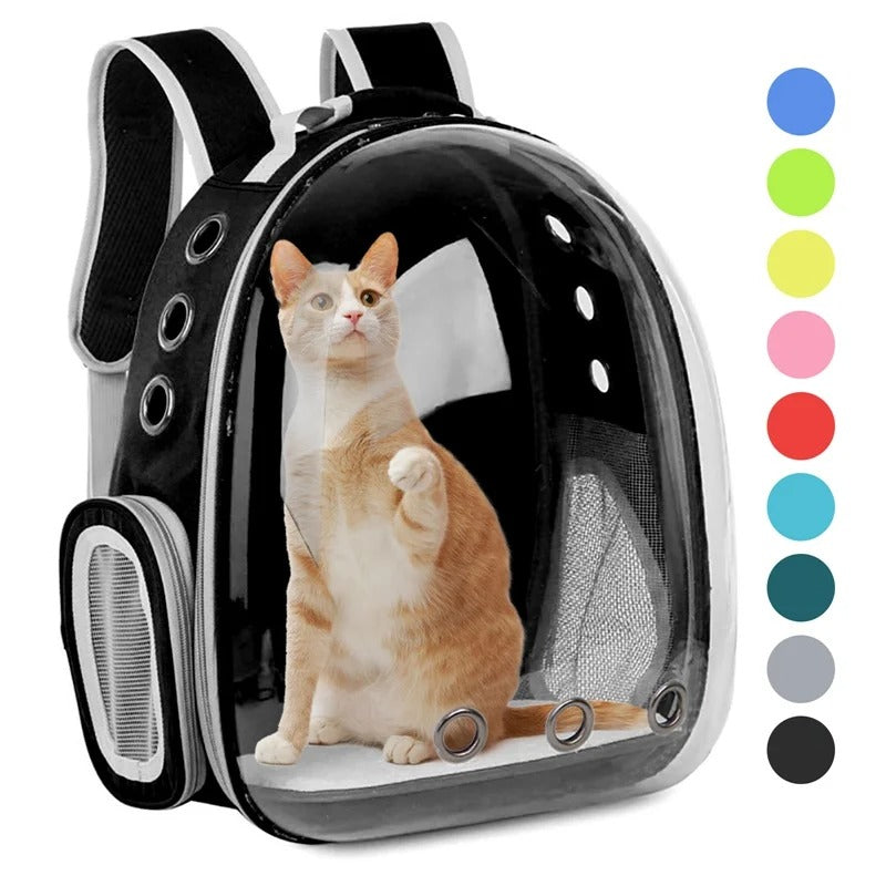 Pet Bag Backpack, Breathable Portable Travel Transparent Bag for Pets