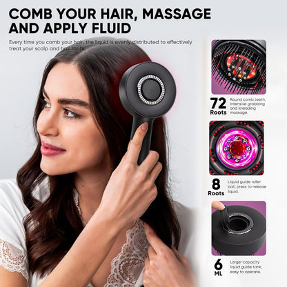Glowix Light Therapy Scalp Massager for Hair Loss & Oil Applicator
