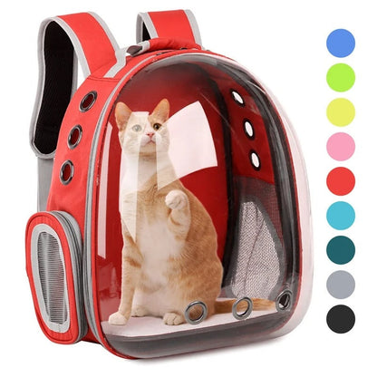 Pet Bag Backpack, Breathable Portable Travel Transparent Bag for Pets