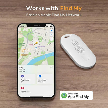 GPS Tracking Tag Compatible with Apple Find My