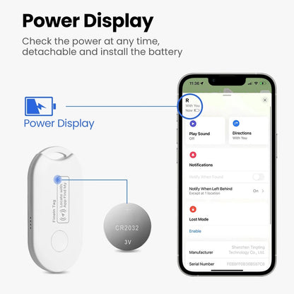 GPS Tracking Tag Compatible with Apple Find My