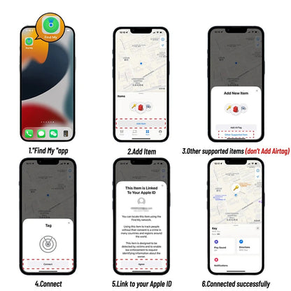 GPS Tracking Tag Compatible with Apple Find My
